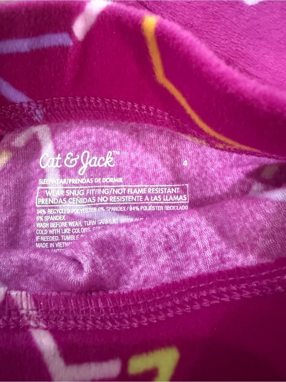 Cat & Jack Velour Purple Star Print Kids Pajama Set